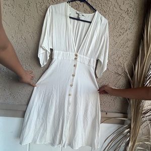 Forever 21 conteperary white summer dress